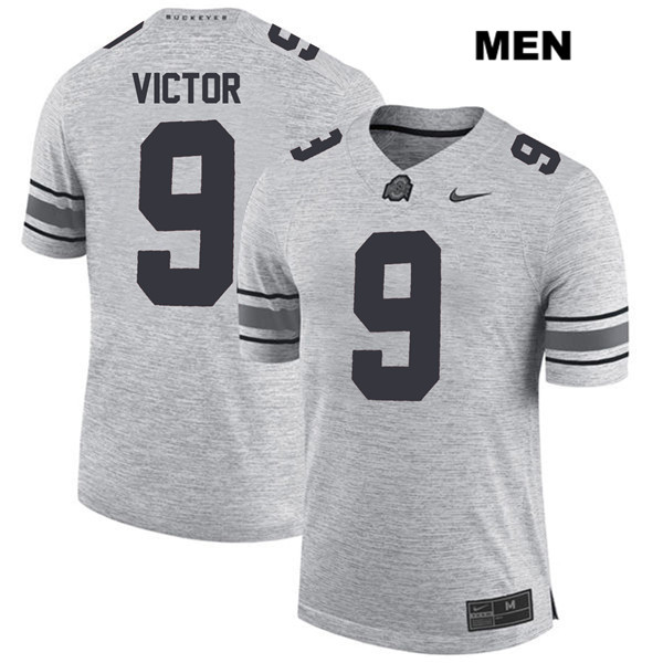 Ohio State Buckeyes Men's Binjimen Victor #9 Gray Authentic Nike College NCAA Stitched Football Jersey KX19P14ZG